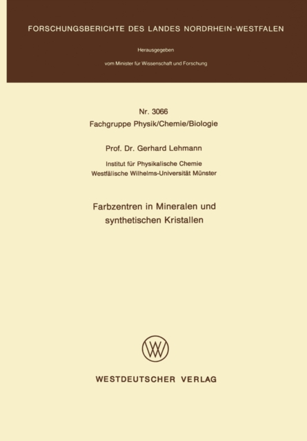 Farbzentren in Mineralen und synthetischen Kristallen, PDF eBook
