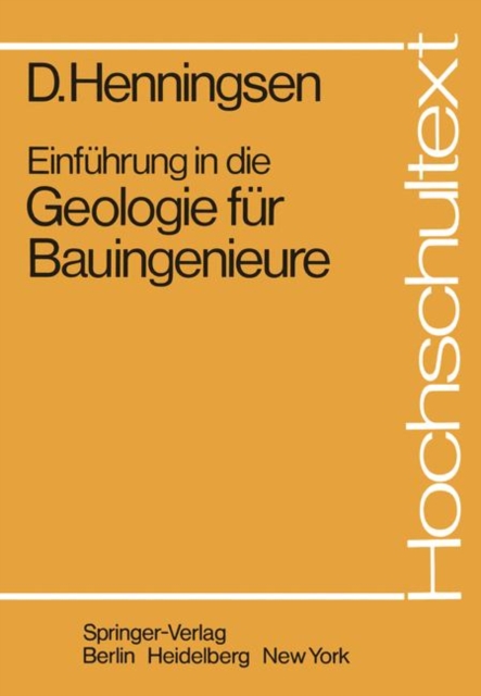 Einfuhrung in Die Geologie Fur Bauingenieure, Paperback Book