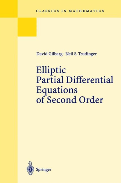 Elliptic Partial Differential Equations of Second Order, Paperback / softback Book