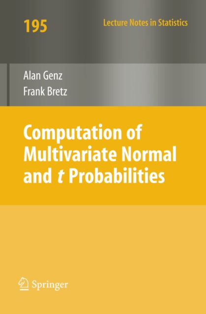 Computation of Multivariate Normal and t Probabilities, PDF eBook