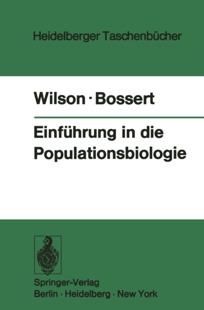 Einfuhrung in die Populationsbiologie, PDF eBook