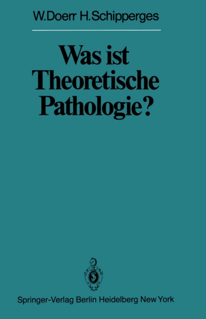 Was ist Theoretische Pathologie?, PDF eBook