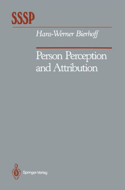 Person Perception and Attribution, PDF eBook