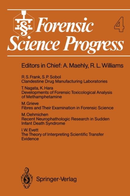 Forensic Science Progress, PDF eBook