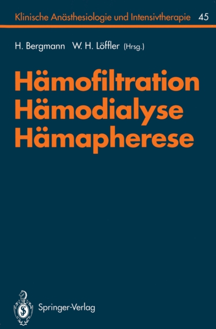 Hamofiltration, Hamodialyse, Hamapherese, PDF eBook