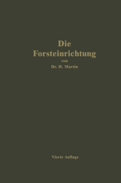 Die Forsteinrichtung, PDF eBook