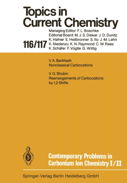 Contemporary Problems in Carbonium Ion Chemistry I/II, PDF eBook