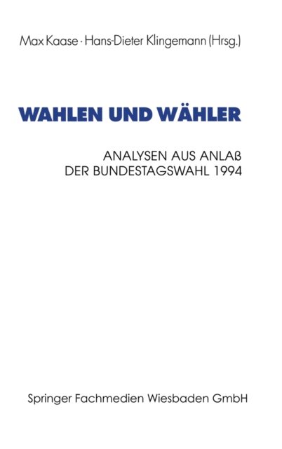 Wahlen und Wahler : Analysen aus Anla der Bundestagswahl 1994, PDF eBook