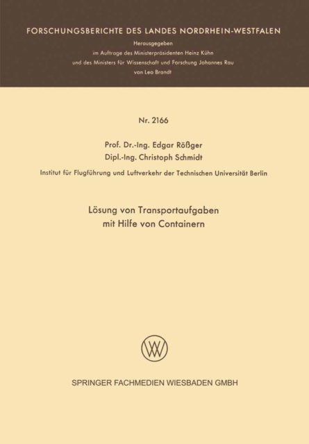Losung von Transportaufgaben mit Hilfe von Containern, PDF eBook