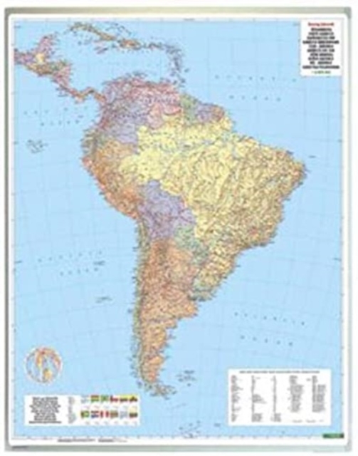 Wall Map Magnetic Marker: South America Political 1:8,000,000, Sheet map, folded Book