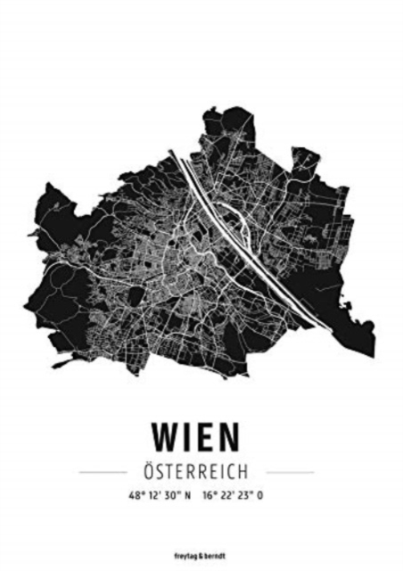 Vienna, design poster, glossy photo paper, Sheet map, folded Book
