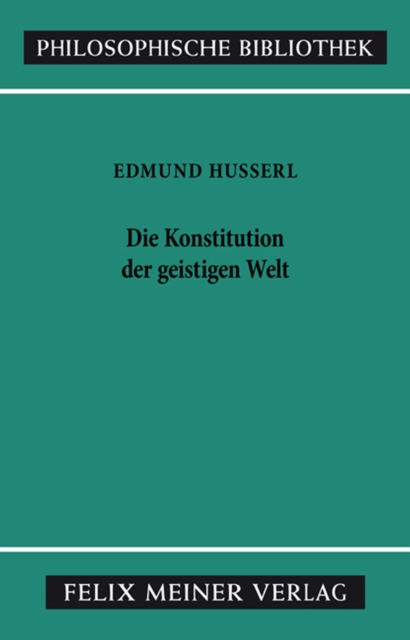 Die Konstitution der geistigen Welt, PDF eBook