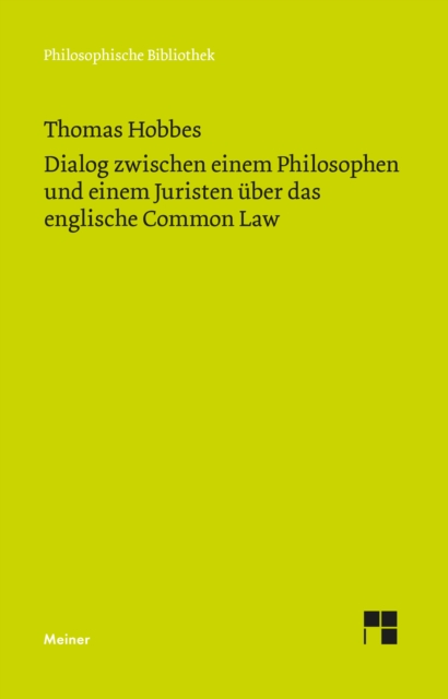 Dialog zwischen einem Philosophen und einem Juristen uber das englische Common Law, PDF eBook