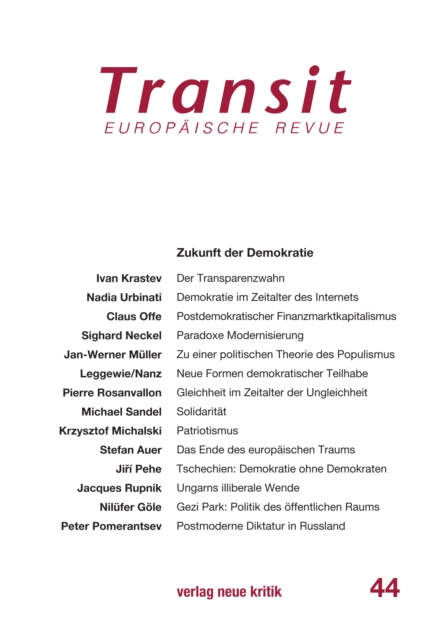 Transit 44. Europaische Revue, PDF eBook