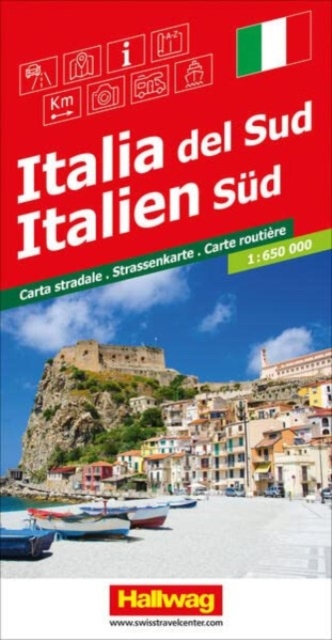 Italy South, Sheet map, folded Book