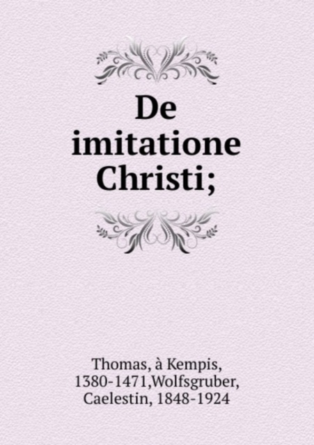 De imitatione Christi, Paperback Book