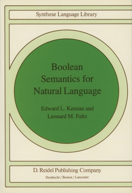 Boolean Semantics for Natural Language, PDF eBook