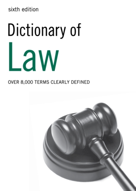 Dictionary of Law, Paperback Book