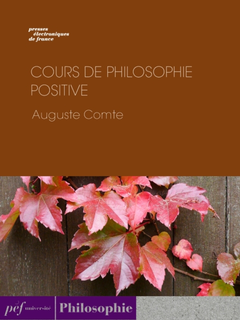 Cours de philosophie positive, EPUB eBook