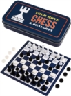 Travel chess and draughts game in a tin - Book