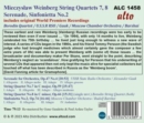 Mieczyslaw Weinberg: String Quartets 7, 8/... - CD