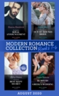 Modern Romance August 2020 Books 1-4 : The Sheikh's Royal Announcement / Claiming His out-of-Bounds Bride / the Maid's Best Kept Secret / Rumors Behind the Greek's Wedding - eBook