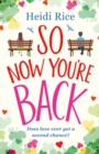 So Now You're Back - eBook