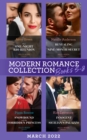 Modern Romance March 2022 Books 5-8 : Their One-Night Rio Reunion (Jet-Set Billionaires) / Revealing Her Nine-Month Secret / Snowbound with His Forbidden Princess / Innocent in the Sicilian's Palazzo - eBook