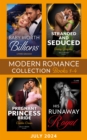 Modern Romance July 2024 Books 1-4 : Baby Worth Billions (The Diamond Club) / Pregnant Princess Bride / His Runaway Royal / Stranded and Seduced - eBook