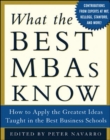What the Best MBAs Know - Book