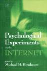 Psychological Experiments on the Internet - eBook