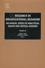 Research in Organizational Behavior : An Annual Series of Analytical Essays and Critical Reviews - eBook