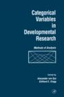 Categorical Variables in Developmental Research : Methods of Analysis - eBook