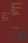 Inequalities for Differential and Integral Equations - eBook