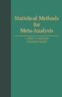 Statistical Methods for Meta-Analysis - eBook