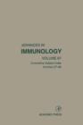 Advances in Immunology : Cumulative Subject Index, Volumes 37-65 - eBook