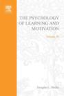 Psychology of Learning and Motivation : Advances in Research and Theory - eBook