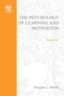 Psychology of Learning and Motivation : Advances in Research and Theory - eBook