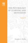 Psychology of Learning and Motivation : Advances in Research and Theory - eBook