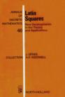 Latin Squares : New Developments in the Theory and Applications - eBook