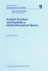 Analytic Functions and Manifolds in Infinite Dimensional Spaces - eBook