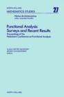 Functional Analysis: Surveys and Recent Results : Proceedings of the Conference on Functional Analysis, Paderborn, Germany, November 17-21, 1976 - eBook