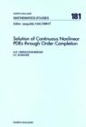 Solution of Continuous Nonlinear PDEs through Order Completion - eBook