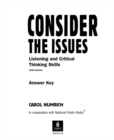 Consider The Issues Answer Key - Book