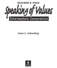 Speaking of Values 1 Teacher's Pack - Book