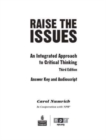 Raise the Issues, An Integrated Approach to Critical Thinking Answer Key - Book