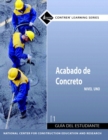 Concrete Finishing Trainee Guide in Spanish, Level 1 - Book