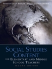 Social Studies Content for Elementary and Middle School Teachers - Book