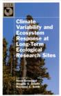 Climate Variability and Ecosystem Response at Long-Term Ecological Research Sites - eBook