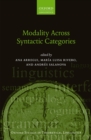 Modality Across Syntactic Categories - eBook